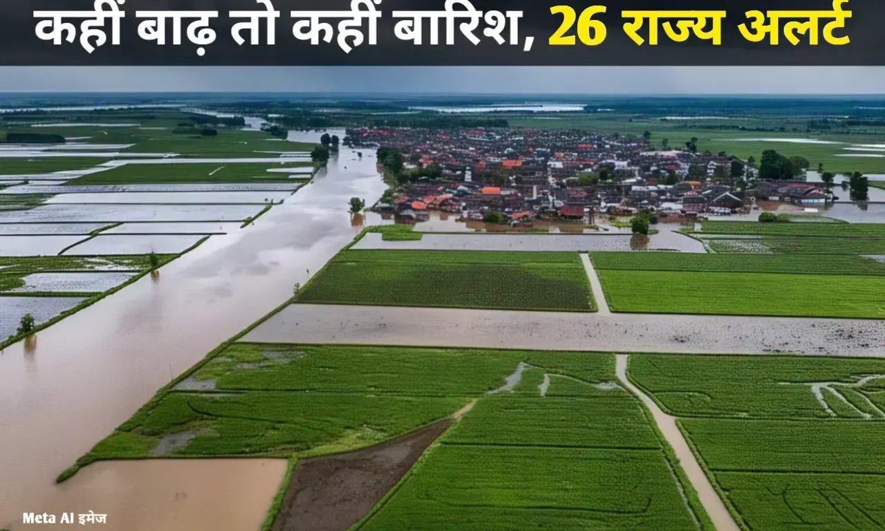 कहीं बाढ़ तो कहीं बारिश MP में गिर गया मोबाइल टावर, देश के 26 राज्यों में भारी वर्षा, जानिए अपने इलाके का मौसम? कहीं बाढ़ तो कहीं बारिश MP में गिर गया मोबाइल टावर, देश के 26 राज्यों में भारी वर्षा, जानिए अपने इलाके का मौसम?