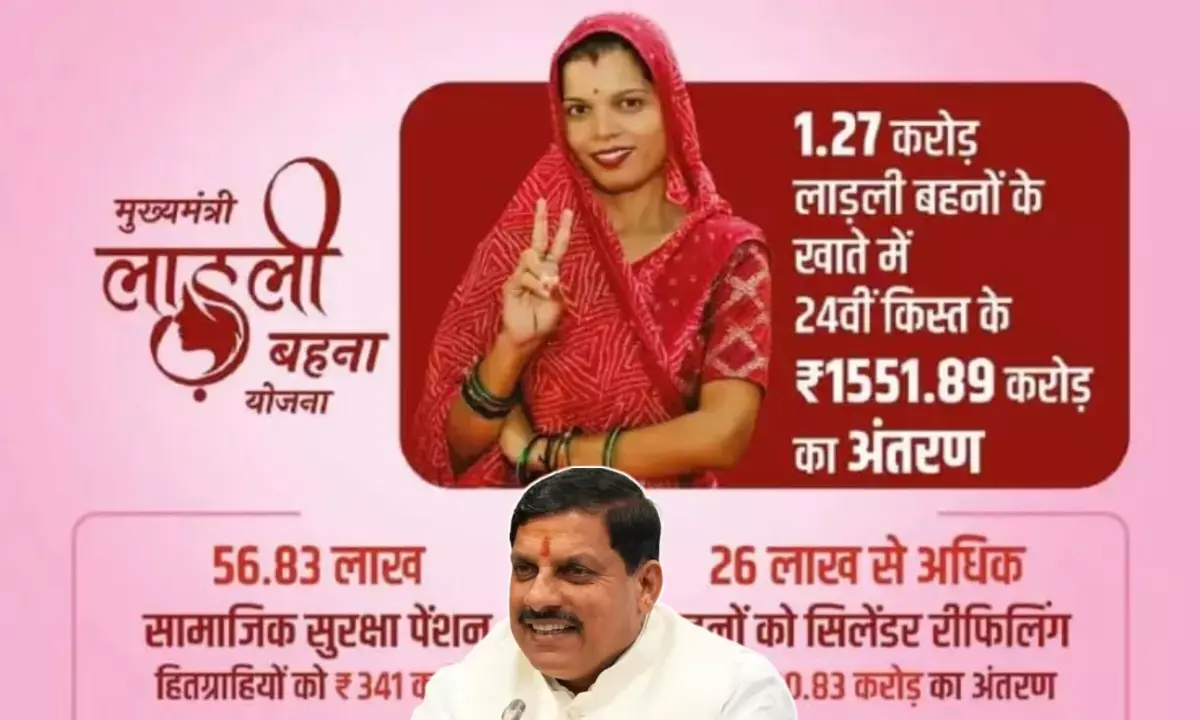 सीधी में सीएम मोहन यादव का भव्य स्वागत, लाड़ली बहनों को सौगात सीधी में सीएम मोहन यादव का भव्य स्वागत, लाड़ली बहनों को सौगात