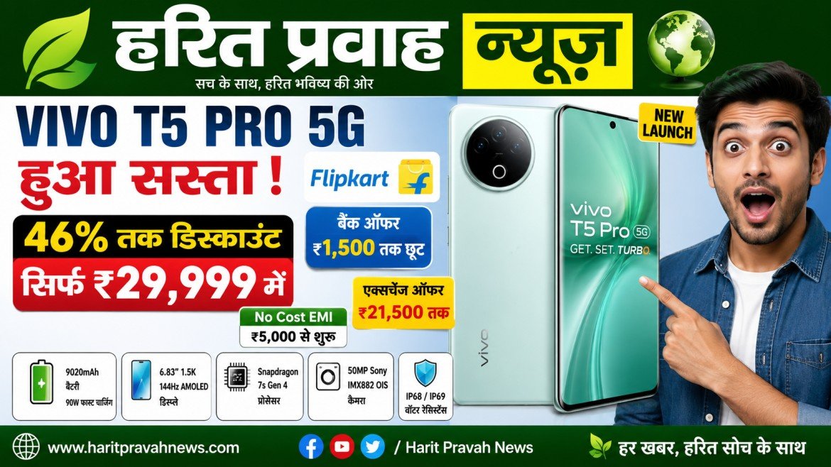 Vivo T5 Pro 5G Price Drop: 9020mAh बैटरी, फास्ट चार्जिंग वाला धांसू फोन हुआ सस्ता, Flipkart पर मिल रहा 46% तक डिस्काउंट 1 file 00000000bd787207857e400e9af6d788